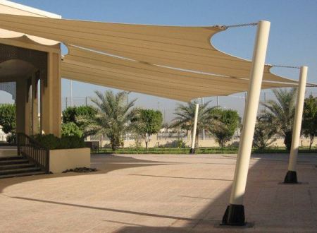 تركيب مظلات شد أنشائي باعلي كثافة وأطول ضمان 